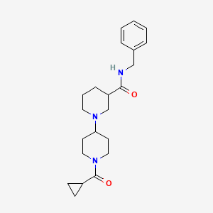 molecular formula C22H31N3O2 B6034830 N-benzyl-1'-(cyclopropylcarbonyl)-1,4'-bipiperidine-3-carboxamide 