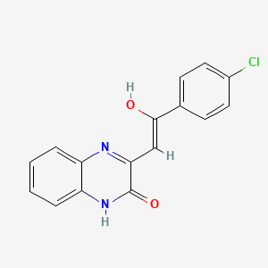 molecular formula C16H11ClN2O2 B603484 3-[2-(4-Chloro-phenyl)-2-oxo-ethylidene]-3,4-dihydro-1H-quinoxalin-2-one CAS No. 86475-05-0