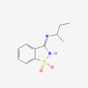 molecular formula C11H14N2O2S B6034842 N-(sec-butyl)-1,2-benzisothiazol-3-amine 1,1-dioxide CAS No. 81038-91-7