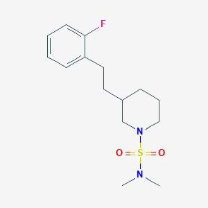 molecular formula C15H23FN2O2S B6034865 3-[2-(2-fluorophenyl)ethyl]-N,N-dimethyl-1-piperidinesulfonamide 