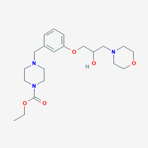 molecular formula C21H33N3O5 B6034870 ethyl 4-{3-[2-hydroxy-3-(4-morpholinyl)propoxy]benzyl}-1-piperazinecarboxylate 
