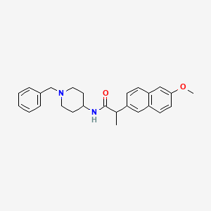 molecular formula C26H30N2O2 B603489 N-(1-benzyl-4-piperidinyl)-2-(6-methoxy-2-naphthyl)propanamide CAS No. 1197576-59-2