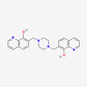 molecular formula C24H24N4O2 B6034907 7,7'-[1,4-哌嗪二基(亚甲基)]双(8-喹啉醇) 