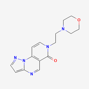 molecular formula C15H17N5O2 B6034920 7-[2-(4-morpholinyl)ethyl]pyrazolo[1,5-a]pyrido[3,4-e]pyrimidin-6(7H)-one 
