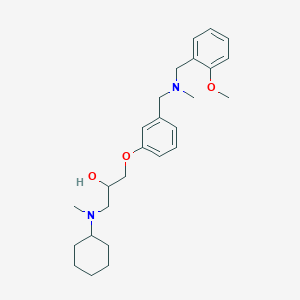 molecular formula C26H38N2O3 B6034922 1-[cyclohexyl(methyl)amino]-3-(3-{[(2-methoxybenzyl)(methyl)amino]methyl}phenoxy)-2-propanol 