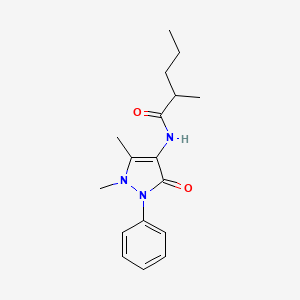 molecular formula C17H23N3O2 B603493 N-(1,5-dimethyl-3-oxo-2-phenyl-2,3-dihydro-1H-pyrazol-4-yl)-2-methylpentanamide CAS No. 1030660-46-8