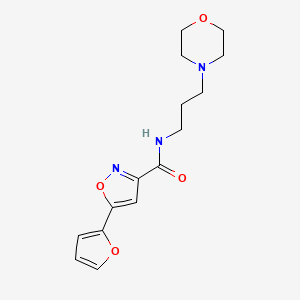 molecular formula C15H19N3O4 B6034930 5-(2-furyl)-N-[3-(4-morpholinyl)propyl]-3-isoxazolecarboxamide CAS No. 909089-14-1