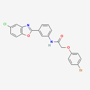2-(4-bromophenoxy)-N-[3-(5-chloro-1,3-benzoxazol-2-yl)phenyl]acetamide