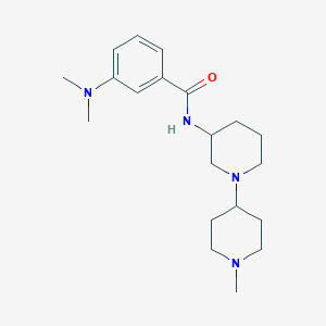 molecular formula C20H32N4O B6034964 3-(dimethylamino)-N-(1'-methyl-1,4'-bipiperidin-3-yl)benzamide 