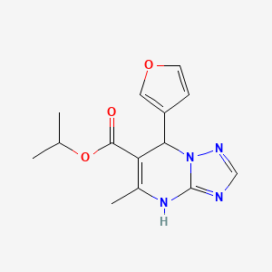 molecular formula C14H16N4O3 B6035020 isopropyl 7-(3-furyl)-5-methyl-4,7-dihydro[1,2,4]triazolo[1,5-a]pyrimidine-6-carboxylate 