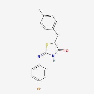molecular formula C17H15BrN2OS B6035023 2-[(4-bromophenyl)imino]-5-(4-methylbenzyl)-1,3-thiazolidin-4-one CAS No. 5619-33-0