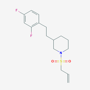 molecular formula C16H21F2NO2S B6035068 1-(allylsulfonyl)-3-[2-(2,4-difluorophenyl)ethyl]piperidine 