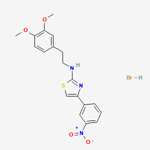 molecular formula C19H20BrN3O4S B6035077 N-[2-(3,4-dimethoxyphenyl)ethyl]-4-(3-nitrophenyl)-1,3-thiazol-2-amine hydrobromide 