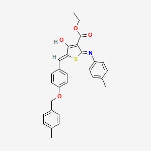 molecular formula C29H27NO4S B6035080 ethyl 5-{4-[(4-methylbenzyl)oxy]benzylidene}-2-[(4-methylphenyl)amino]-4-oxo-4,5-dihydro-3-thiophenecarboxylate 