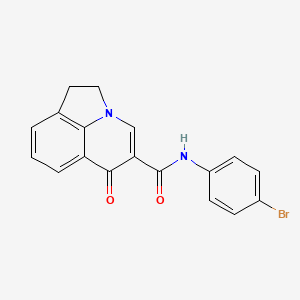 molecular formula C18H13BrN2O2 B6035097 N-(4-bromophenyl)-6-oxo-1,2-dihydro-6H-pyrrolo[3,2,1-ij]quinoline-5-carboxamide 
