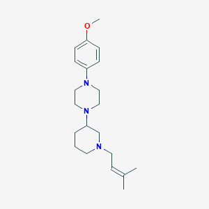 molecular formula C21H33N3O B6035122 1-(4-methoxyphenyl)-4-[1-(3-methyl-2-buten-1-yl)-3-piperidinyl]piperazine 