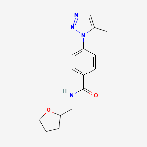 molecular formula C15H18N4O2 B6035135 4-(5-methyl-1H-1,2,3-triazol-1-yl)-N-(tetrahydro-2-furanylmethyl)benzamide 