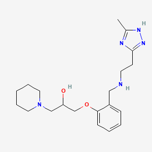 molecular formula C20H31N5O2 B6035163 1-[2-({[2-(5-methyl-4H-1,2,4-triazol-3-yl)ethyl]amino}methyl)phenoxy]-3-(1-piperidinyl)-2-propanol 