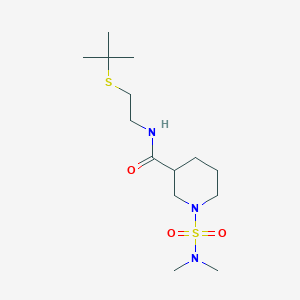molecular formula C14H29N3O3S2 B6035169 N-[2-(tert-butylthio)ethyl]-1-[(dimethylamino)sulfonyl]-3-piperidinecarboxamide 