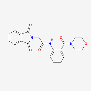 molecular formula C21H19N3O5 B6035173 2-(1,3-dioxo-1,3-dihydro-2H-isoindol-2-yl)-N-[2-(4-morpholinylcarbonyl)phenyl]acetamide 