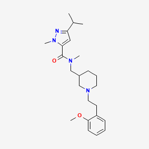 3-isopropyl-N-({1-[2-(2-methoxyphenyl)ethyl]-3-piperidinyl}methyl)-N,1-dimethyl-1H-pyrazole-5-carboxamide