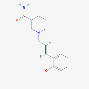 molecular formula C16H22N2O2 B6035223 1-[3-(2-methoxyphenyl)-2-propen-1-yl]-3-piperidinecarboxamide 