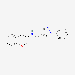 3,4-dihydro-2H-chromen-3-yl[(1-phenyl-1H-pyrazol-4-yl)methyl]amine