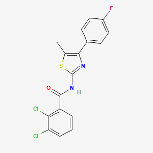 molecular formula C17H11Cl2FN2OS B6035240 2,3-dichloro-N-[4-(4-fluorophenyl)-5-methyl-1,3-thiazol-2-yl]benzamide 