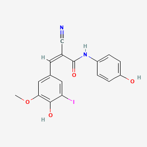 molecular formula C17H13IN2O4 B6035250 2-cyano-3-(4-hydroxy-3-iodo-5-methoxyphenyl)-N-(4-hydroxyphenyl)acrylamide 