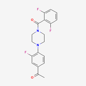 molecular formula C19H17F3N2O2 B6035261 1-{4-[4-(2,6-difluorobenzoyl)-1-piperazinyl]-3-fluorophenyl}ethanone 