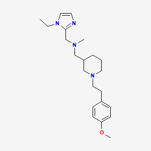 molecular formula C22H34N4O B6035274 1-(1-ethyl-1H-imidazol-2-yl)-N-({1-[2-(4-methoxyphenyl)ethyl]-3-piperidinyl}methyl)-N-methylmethanamine 