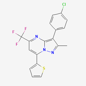 3-(4-chlorophenyl)-2-methyl-7-(2-thienyl)-5-(trifluoromethyl)pyrazolo[1,5-a]pyrimidine