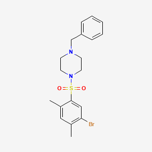 1-Benzyl-4-(5-bromo-2,4-dimethylbenzenesulfonyl)piperazine