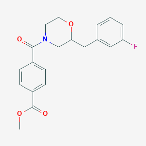 methyl 4-{[2-(3-fluorobenzyl)-4-morpholinyl]carbonyl}benzoate