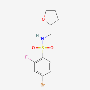 4-bromo-2-fluoro-N-(tetrahydro-2-furanylmethyl)benzenesulfonamide