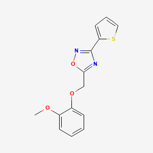 5-[(2-methoxyphenoxy)methyl]-3-(2-thienyl)-1,2,4-oxadiazole