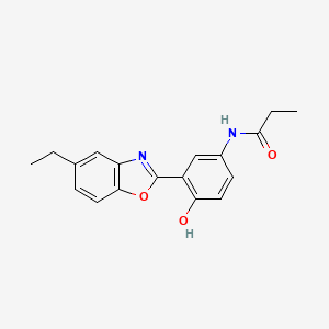 N-[3-(5-ethyl-1,3-benzoxazol-2-yl)-4-hydroxyphenyl]propanamide