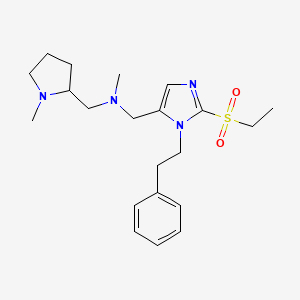 1-[2-(ethylsulfonyl)-1-(2-phenylethyl)-1H-imidazol-5-yl]-N-methyl-N-[(1-methyl-2-pyrrolidinyl)methyl]methanamine