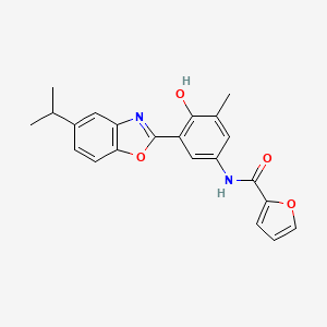 N-[4-hydroxy-3-(5-isopropyl-1,3-benzoxazol-2-yl)-5-methylphenyl]-2-furamide