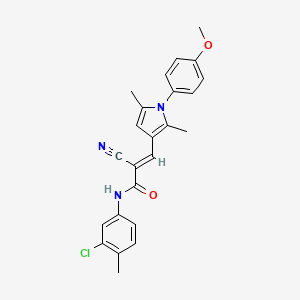 (2E)-N-(3-chloro-4-methylphenyl)-2-cyano-3-[1-(4-methoxyphenyl)-2,5-dimethyl-1H-pyrrol-3-yl]prop-2-enamide