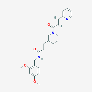 N-(2,4-dimethoxybenzyl)-3-{1-[(2E)-3-(2-pyridinyl)-2-propenoyl]-3-piperidinyl}propanamide