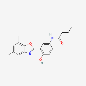 N-[3-(5,7-dimethyl-1,3-benzoxazol-2-yl)-4-hydroxyphenyl]pentanamide