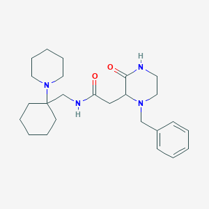 2-(1-benzyl-3-oxo-2-piperazinyl)-N-{[1-(1-piperidinyl)cyclohexyl]methyl}acetamide