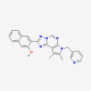 3-[8,9-dimethyl-7-(3-pyridinylmethyl)-7H-pyrrolo[3,2-e][1,2,4]triazolo[1,5-c]pyrimidin-2-yl]-2-naphthol