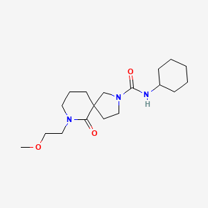 N-cyclohexyl-7-(2-methoxyethyl)-6-oxo-2,7-diazaspiro[4.5]decane-2-carboxamide