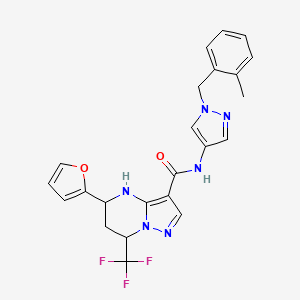 5-(2-furyl)-N-[1-(2-methylbenzyl)-1H-pyrazol-4-yl]-7-(trifluoromethyl)-4,5,6,7-tetrahydropyrazolo[1,5-a]pyrimidine-3-carboxamide