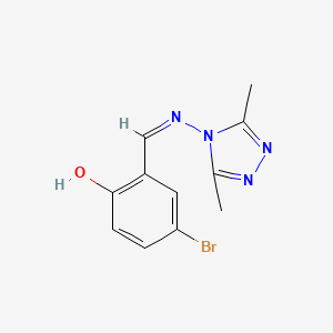 4-bromo-2-[(Z)-(3,5-dimethyl-1,2,4-triazol-4-yl)iminomethyl]phenol