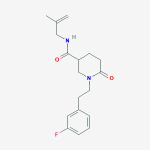 1-[2-(3-fluorophenyl)ethyl]-N-(2-methyl-2-propen-1-yl)-6-oxo-3-piperidinecarboxamide