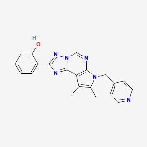 2-[8,9-dimethyl-7-(4-pyridinylmethyl)-7H-pyrrolo[3,2-e][1,2,4]triazolo[1,5-c]pyrimidin-2-yl]phenol