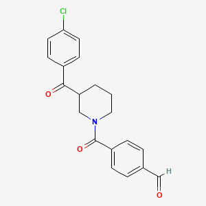 4-{[3-(4-chlorobenzoyl)-1-piperidinyl]carbonyl}benzaldehyde